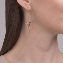 Laden Sie das Bild in den Galerie-Viewer, Damen elegante Kolibri Strass Ohrstecker
