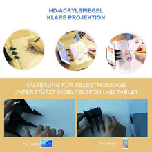 Laden Sie das Bild in den Galerie-Viewer, Projektionszeichenbrett mit Halterung-für Mobiltelefone und Tablets