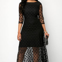 Laden Sie das Bild in den Galerie-Viewer, Gespleißter langer Wellenpunkt Kleid