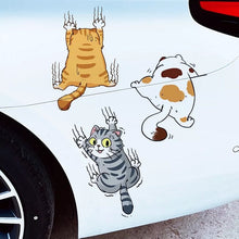 Laden Sie das Bild in den Galerie-Viewer, Niedliche Katze Cartoon Auto Aufkleber