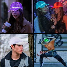 Laden Sie das Bild in den Galerie-Viewer, Fluoreszierende Baseballmütze aus Faseroptik