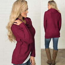 Laden Sie das Bild in den Galerie-Viewer, Langärmel Unregelmäßiger Strickpullover