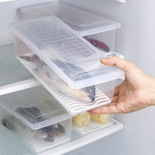 Laden Sie das Bild in den Galerie-Viewer, Rechteckige Aufbewahrungsbox für Lebensmittel im kühlschrank mit Ablaufschale