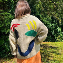 Laden Sie das Bild in den Galerie-Viewer, Lässiger Pullover mit Smiley-Muster