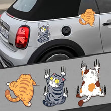 Laden Sie das Bild in den Galerie-Viewer, Niedliche Katze Cartoon Auto Aufkleber