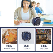 Laden Sie das Bild in den Galerie-Viewer, Quadratischer wiederaufladbarer Mini-Lüfter