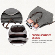 Laden Sie das Bild in den Galerie-Viewer, Retro lässige Canvas-Tasche mit großer Kapazität