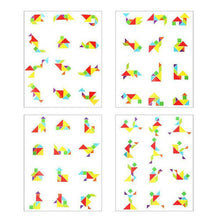 Laden Sie das Bild in den Galerie-Viewer, Holzmuster Tangram Magnetpuzzle