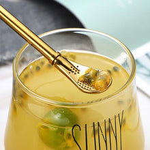 Laden Sie das Bild in den Galerie-Viewer, Kaffeelöffel Edelstahl Trinkhalm