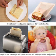 Laden Sie das Bild in den Galerie-Viewer, 🍞Bequee Antihaft Toastabags für Mikrowelle,  Wiederverwendbar, 5er-Paket