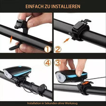 Laden Sie das Bild in den Galerie-Viewer, 2- in- 1 Fahrrad USB Horn Frontleuchte