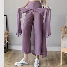 Laden Sie das Bild in den Galerie-Viewer, Chiffon Eisseide Hose mit weitem Bein
