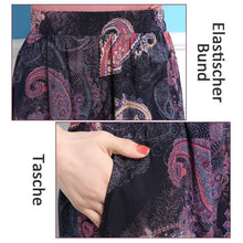 Laden Sie das Bild in den Galerie-Viewer, Lässige Blumendruck-Hose mit weitem Bein und elastischer Taille