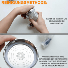 Laden Sie das Bild in den Galerie-Viewer, Premium Duschkopf Handbrause mit Ionenfilter wassersparend mit verstellbaren Wasserdruck