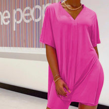 Laden Sie das Bild in den Galerie-Viewer, Batwing Sleeve Top &amp; Short Set mit V-Ausschnitt