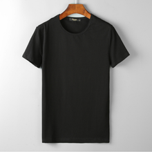 Laden Sie das Bild in den Galerie-Viewer, Herr Einfarbige T- Shirt mit Stretch-Rundhalsausschnitt