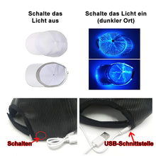 Laden Sie das Bild in den Galerie-Viewer, Fluoreszierende Baseballmütze aus Faseroptik