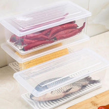 Laden Sie das Bild in den Galerie-Viewer, Rechteckige Aufbewahrungsbox für Lebensmittel im kühlschrank mit Ablaufschale