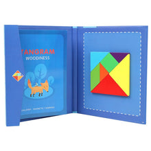 Laden Sie das Bild in den Galerie-Viewer, Holzmuster Tangram Magnetpuzzle