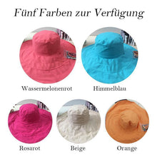 Laden Sie das Bild in den Galerie-Viewer, Handgemachte zweiseitige übergroße Sommer Sonnenhut mit UV-Schutz
