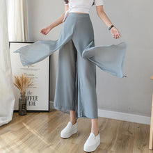 Laden Sie das Bild in den Galerie-Viewer, Chiffon Eisseide Hose mit weitem Bein