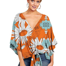 Laden Sie das Bild in den Galerie-Viewer, Lässige Blumenbluse für Damen