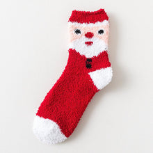 Laden Sie das Bild in den Galerie-Viewer, Frauen Weihnachten Plüsch Socken