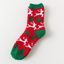 Laden Sie das Bild in den Galerie-Viewer, Frauen Weihnachten Plüsch Socken