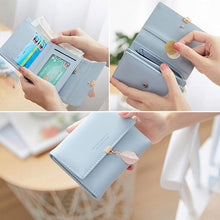 Laden Sie das Bild in den Galerie-Viewer, Blatt dreifach gefaltete kurze Brieftasche