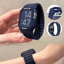 Laden Sie das Bild in den Galerie-Viewer, Integriertes magnetisches Silikonarmband der Apple Watch