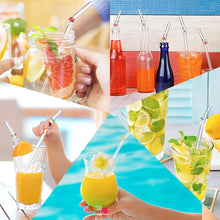 Laden Sie das Bild in den Galerie-Viewer, 🌈Strohhalme aus farbigem Glas