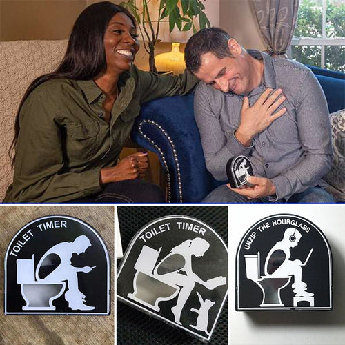 Sanduhr-Timer in Toilettenform