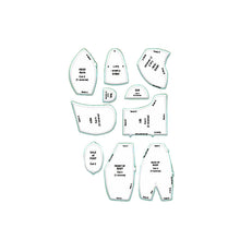 Laden Sie das Bild in den Galerie-Viewer, Linealset mit Bärenvorlage