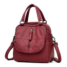 Laden Sie das Bild in den Galerie-Viewer, Mode Leder Mehrzweck Rucksack Schulter Handtasche