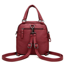 Laden Sie das Bild in den Galerie-Viewer, Mode Leder Mehrzweck Rucksack Schulter Handtasche