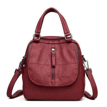 Laden Sie das Bild in den Galerie-Viewer, Mode Leder Mehrzweck Rucksack Schulter Handtasche